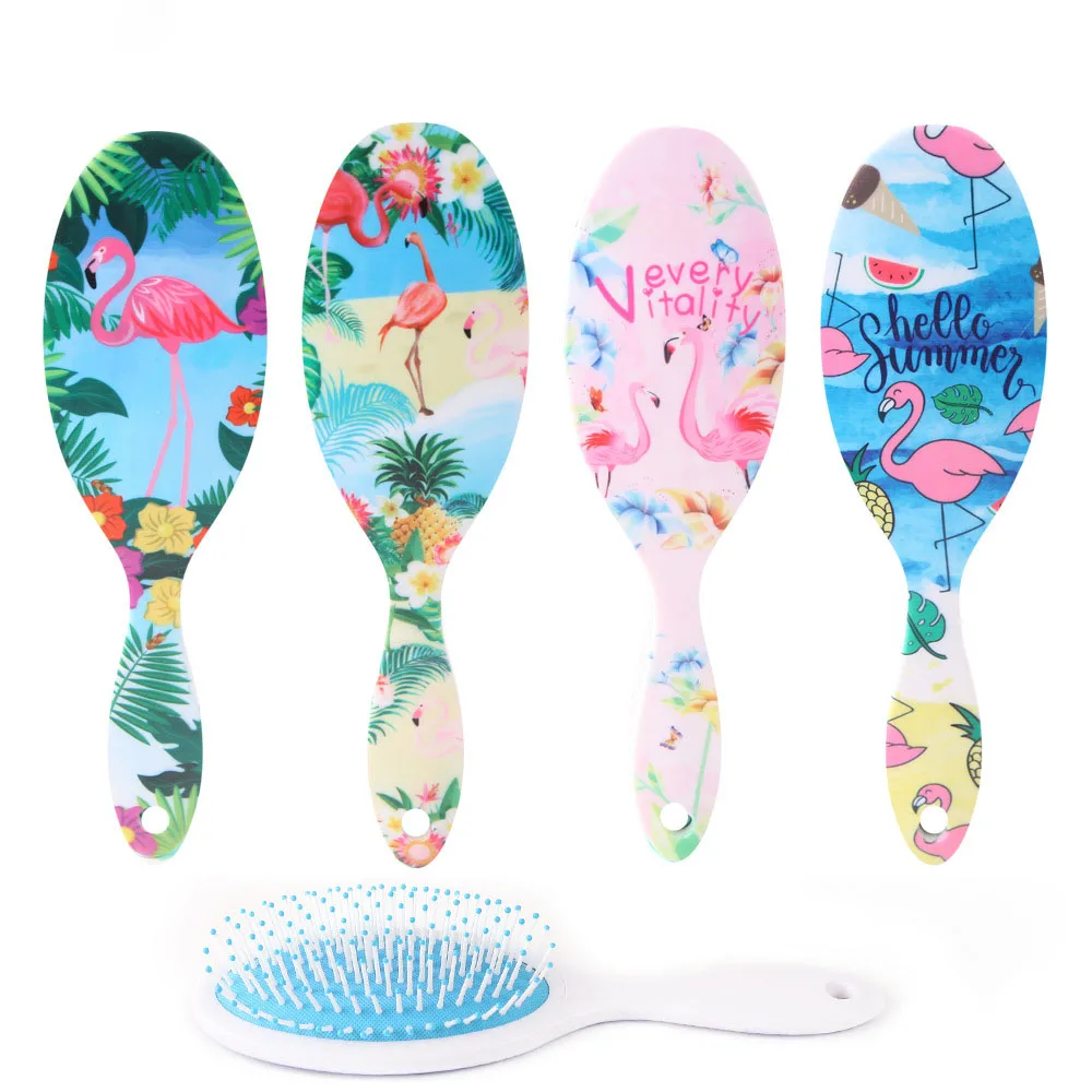 

Massage Scalp Hairdressing Comb Color Rubber Balloon Comb Cartoon Red Bird Printing Comb Makeup