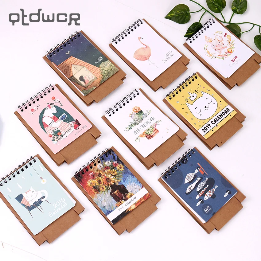 us 0 26 58 off 1pc cute little fresh cartoon animals series mini table desk calendar office learning schedule table for kids study planning in office desk calendar