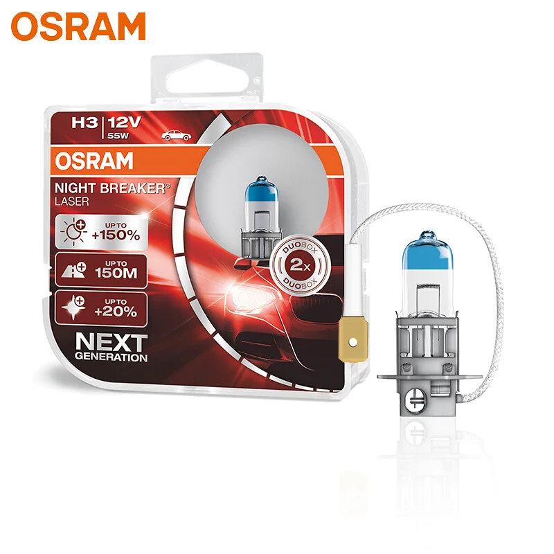 OSRAM Ночной выключатель лазер следующего поколения H3 12 В 55 Вт PK22s Автомобильные
