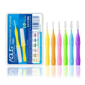 

Reusable Adults Interdental Brush Clean Between Teeth Floss Toothpick Oral Care Tool, Push-Pull Interdental Brush 10pcs/lot
