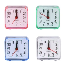Mini Square Quartz Beep Alarm Clock Plastic Desk Table Travel Trip Portable White/Green/Blue/Pink beep beep