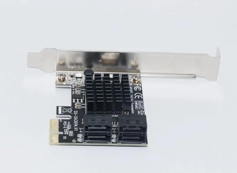 BEESCLOVER PCIE-карта SATA PCI-E адаптер PCI Express-SATA3.0 карта расширения 4 порта SATA III 6G для SSD HDD IPFS Mining