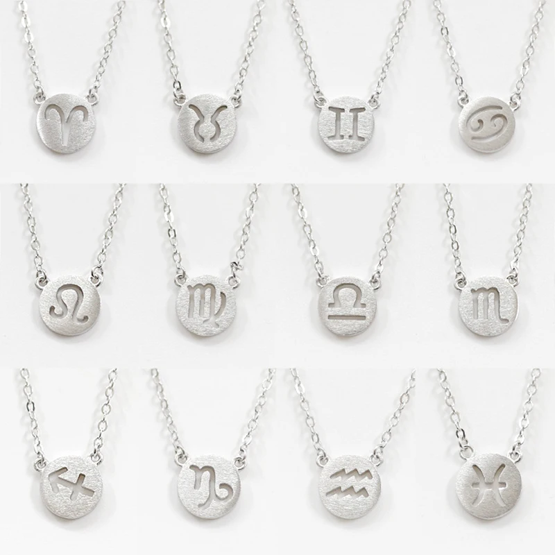 Sparkling Zodiac Necklace 925 Silver 