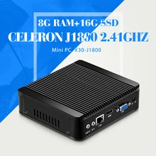 Mini pc N2830 N2840 J1800 8 Г RAM 16 Г SSD WIFI безвентиляторный Box PC Тонкий клиент компьютер Настольные Компьютеры i5 промышленных компьютер