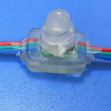 Цветная(RGB полный светодиодный пиксельный модульный(WS 2811IC); вход DC5V, 50 шт в наборе, веревочке; IP67