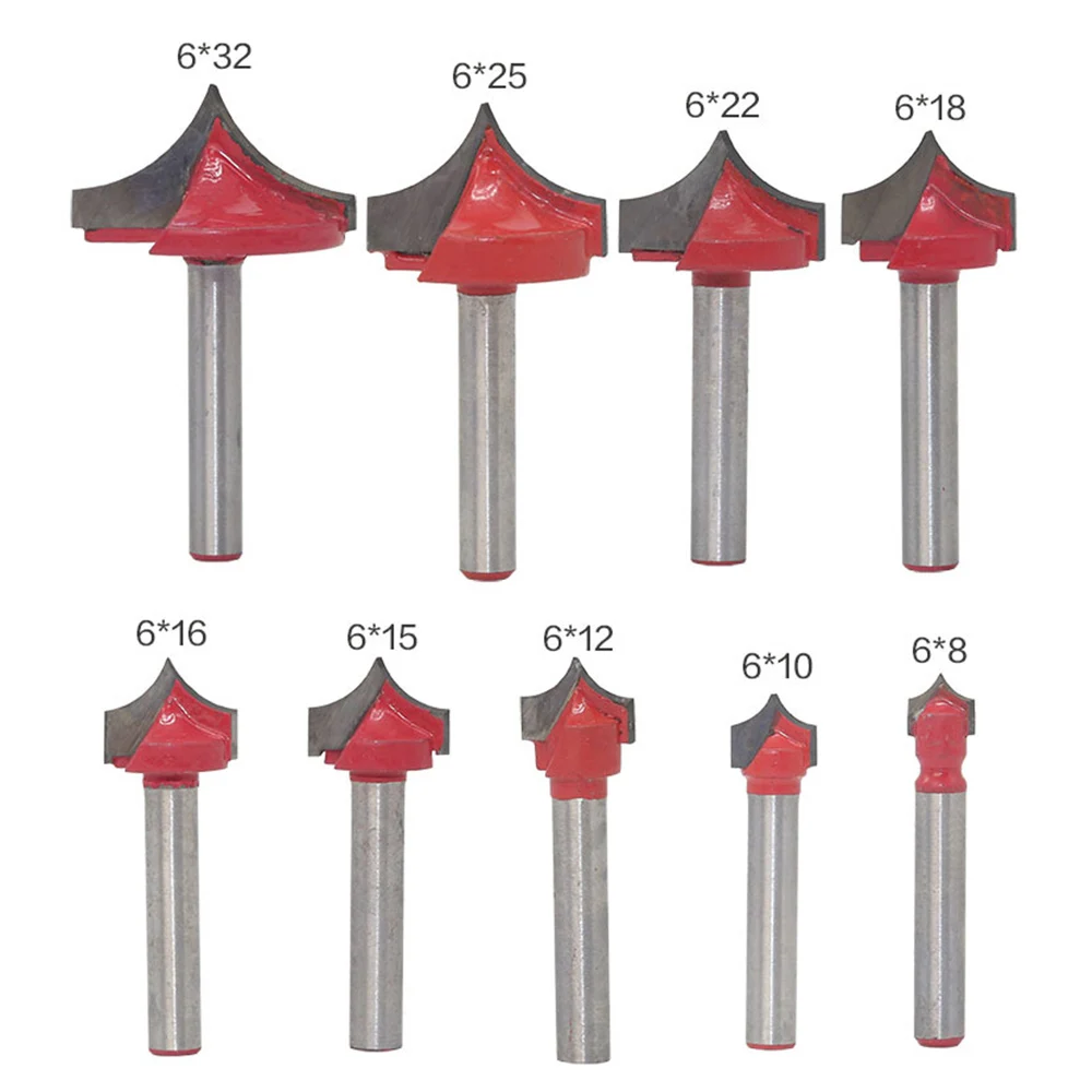 6 мм хвостовик V паз Фрезерный резак инструмент 6 ручка с двумя концами режущая конструкция гравировка торцевой работы по дереву Круглый хвостовик кончик рот мельница