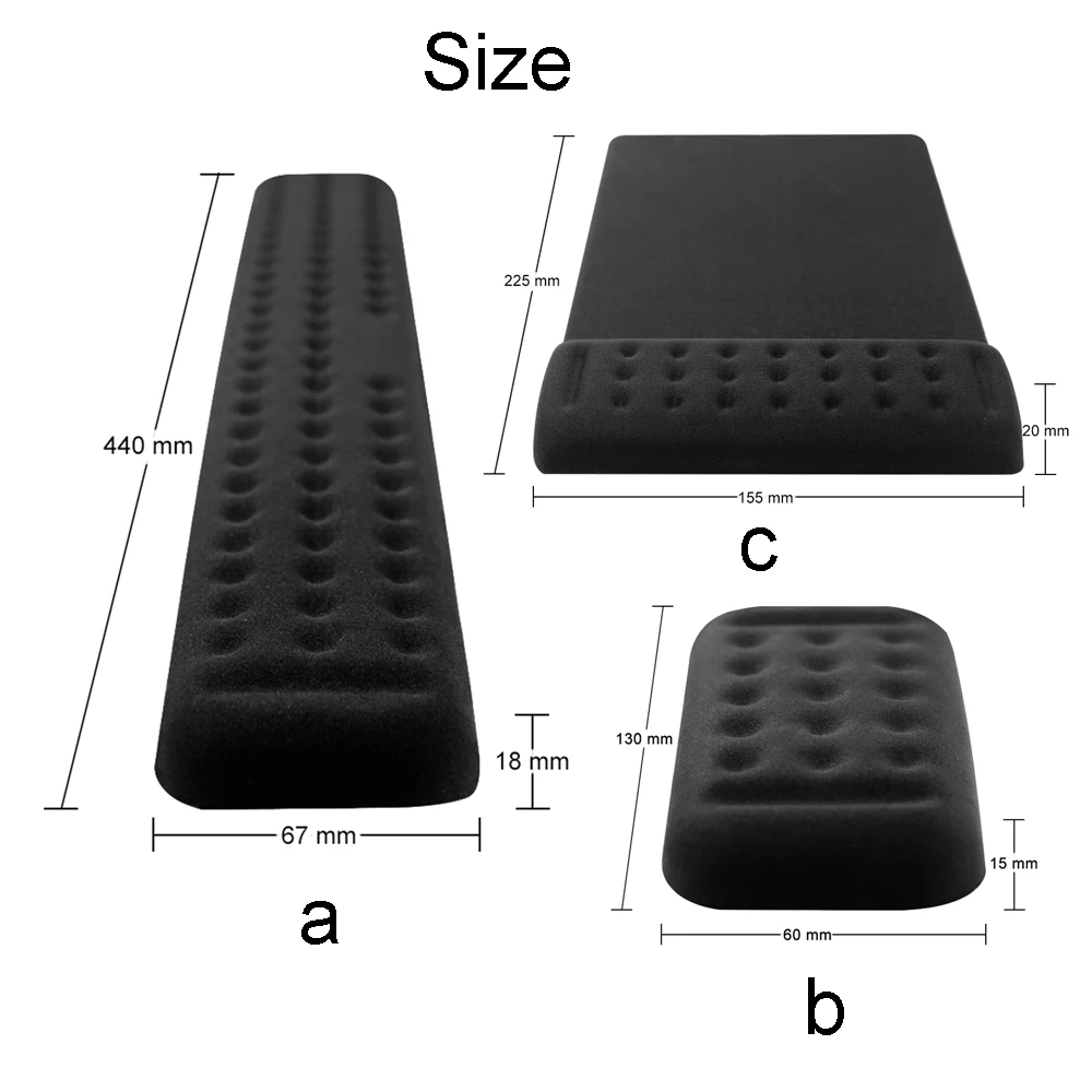  CHYI Porous Soft Memory Mouse Pad Ergonomic Natural Rubber Single Hand Wrist Rest Mat Keyboard Mous