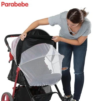 

Infant Baby Stroller Pushchair Mosquito Insect Net With Sun Blocker Mesh Child Buggy Netting Cart Mosquito Nets Pushchair Cover