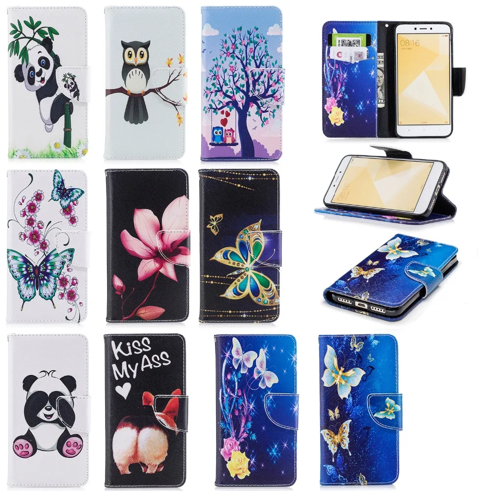 Wallet Case For Xiaomi Redmi 4X Cover Flip fundas Redmi4X 5&quot + Card Holder | Мобильные телефоны и аксессуары