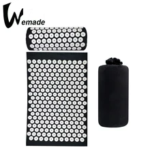 Yoga Spike Acupressure Mat Foot Massage Mat Acupressure Cushion Fitness Yoga Mat Relief Body Pain Carry Bag(general sectio)
