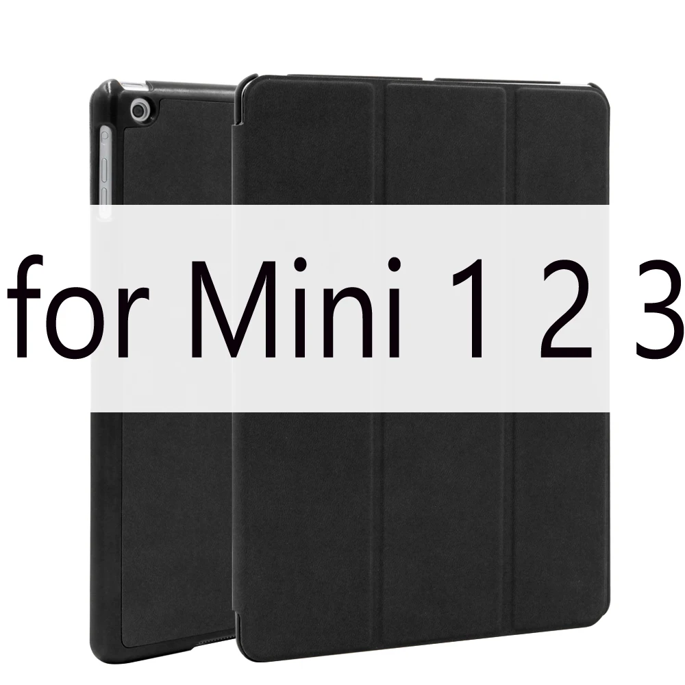 Чехол для iPad Air 2 Air 1, чехол, матовый чехол с оленем из искусственной кожи, умный чехол для iPad Mini 3 2 1, чехол, флип, Автоматический Режим сна/пробуждения - Цвет: Black for Mini 1 2 3