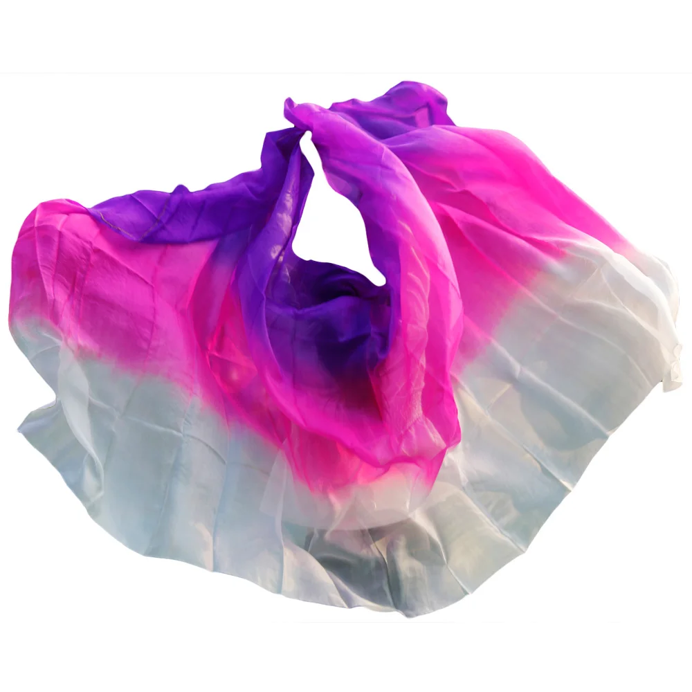 Шелк сценическая танцевальная одежда аксессуары галстук краситель светильник текстурная Вуаль шали танец живота вуаль фиолетовый розовый белый