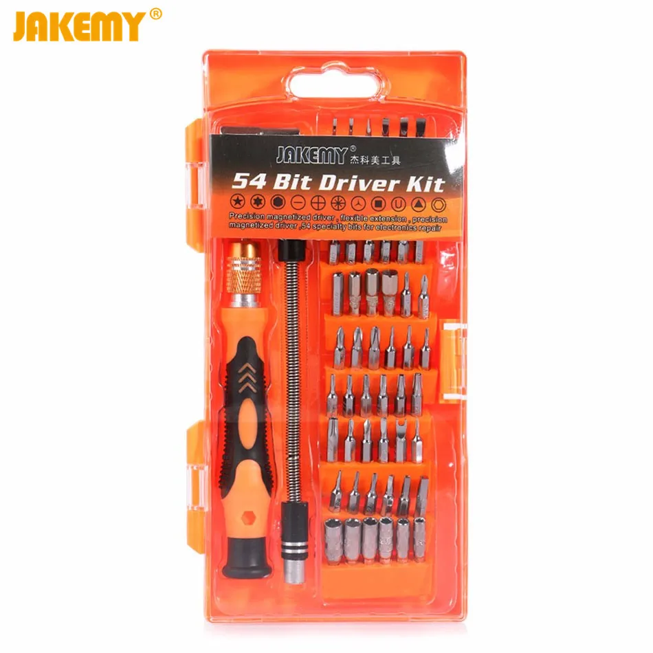 

Jakemy Precision 58 in 1 Screwdriver Kit Hardware Hand Tool Screwdriver Set for iPad iPhone Samsung Repair Tools JM-8125