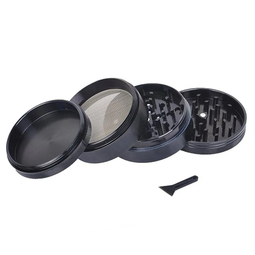 4-layer Aluminum Hand Crank Herbal Herb Tobacco Grinder Smoke Multicolor