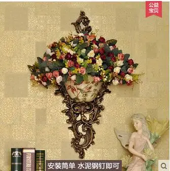 

Euclidean retro suspension creative American home wall decoration is hanging decorative wall decorative vase