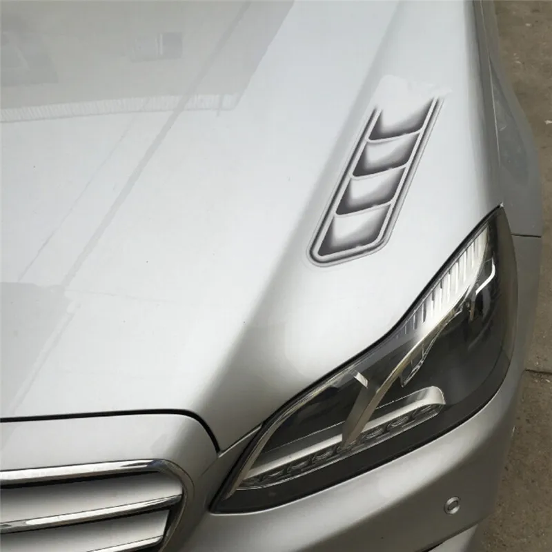 

2pcs/lot Waterproof Shark Gills Car Styling 3D Simulation Vent Air Flow Fender Chrome Glue Sticker Decal Car Decoration