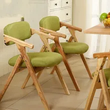 Твердый деревянный простой современный обеденный стул складной моющийся обеденный стул задний садовый стул компьютерный стул для отдыха
