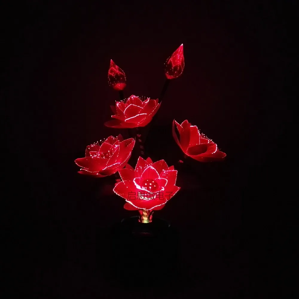 Светодиодный цветочный светильник s Лотос светильник лампа Будды Fo лампа Новинка художественный оптоволоконный цветок