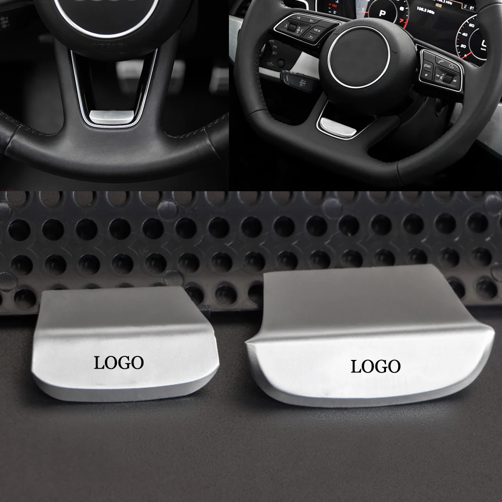 

Car Interior Sticker Metal Steering Wheel Sticker For Audi Sline A6 C6 A3 A4L Q3 Q5 Q7 Q2 TT S Logo Zinc Alloy 3D Metal Sticker