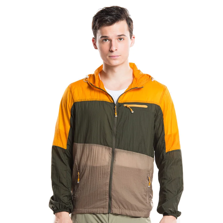

Men's Summer Quick Dry Breathable Jackets Outdoor Sport Skin Windbreaker Camping Hiking Fishing Climbing Male Anti-UV Coat MA144