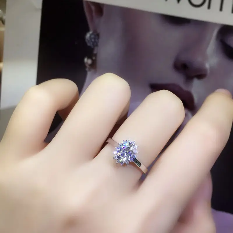 超長期債中心に続伸 100 18 18k 750au ゴールドモアッサナイトダイヤモンドリング結婚指輪 D カラー Vvs 国家証明書 Mo H ホット販売 New Spirit Org Il