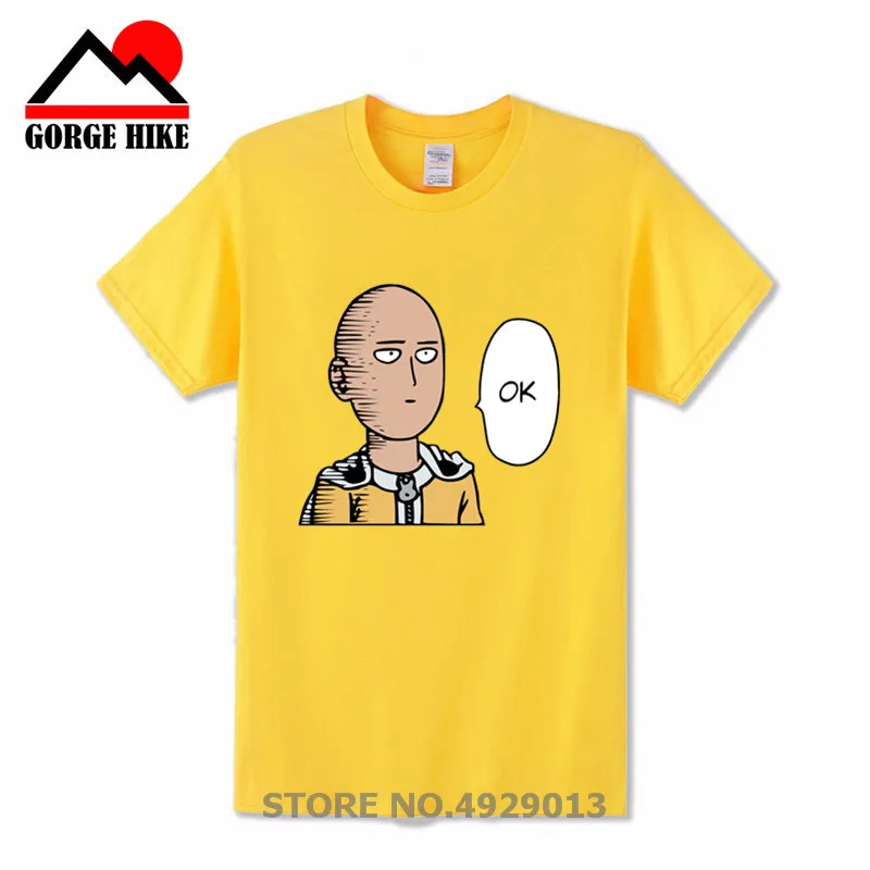 

Cosplay Saitama One Punch ok Onepunch t shirt tee anime Cartoon t shirt men Unisex New Fashion tshirt free shipping funny tops
