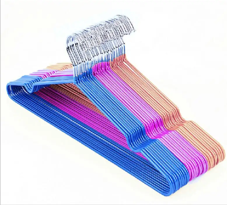 20pcs lot 40cm Non Slip Metal Shirt Trouser Hook Hanger PVC Plastic And High Manganese Steel