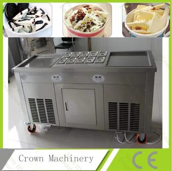

Free shipping Imported compressors Intelligent temperature control flat pan fry ice cream roll machine