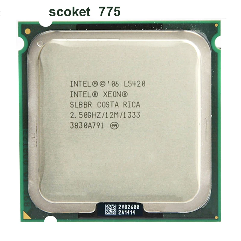 INTEL XEON L5420 Процессор процессор quad core 4 ядра 2 5 мГц LeveL2 12 м работать на LGA 775