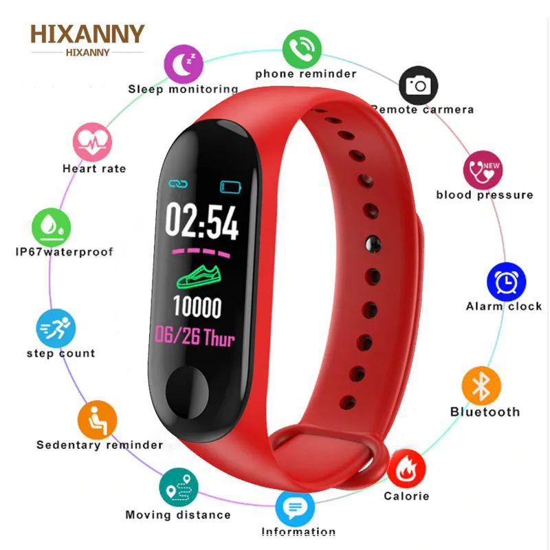 

New M 3 Pro Smart Band Waterproof Fitness Tracker VS M3 Plus Smart Bracelet Blood Pressure Heart Rate Monitor PK Mi Band 3 Reloj