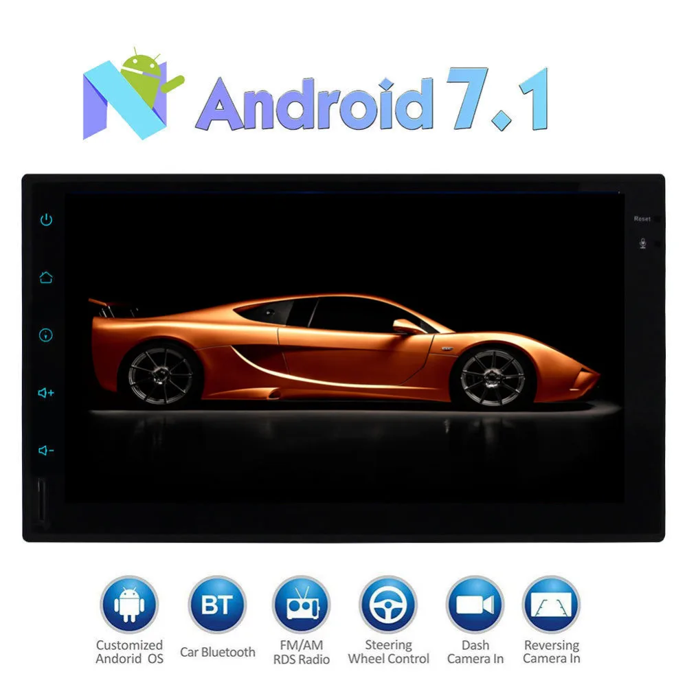 Поддержка WIFI MirrorLink USB SD резервная камера 7 &quotсенсорный экран 1080P HD видео Android 1 2 Гб