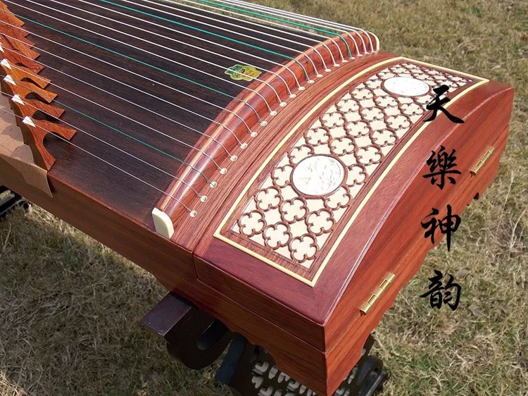 Китайский палисандр guzheng Dunhuang Китай Профессиональная игра 21 струнный инструмент музыкальный традиционный этнический Zither Zheng 694KK