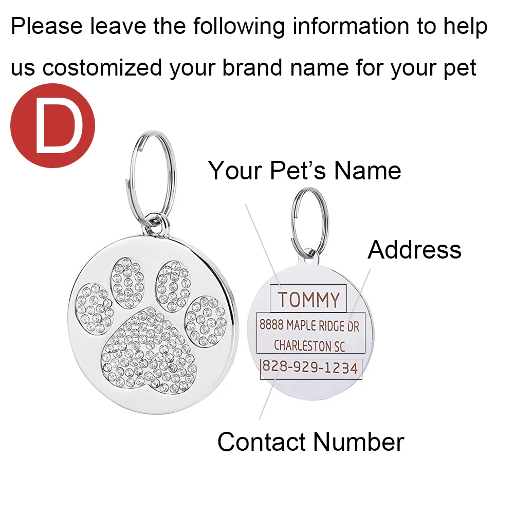 Идентификационная бирка для домашних питомцев Персонализированные Жетоны собак