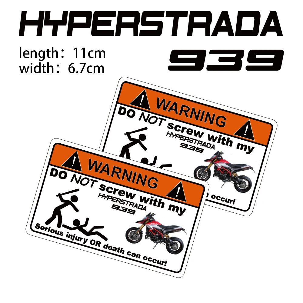 

KODASKIN Motorcycle Cheap 2D Creative Warning Sticker Decal for DUCATI hyperstrada 939