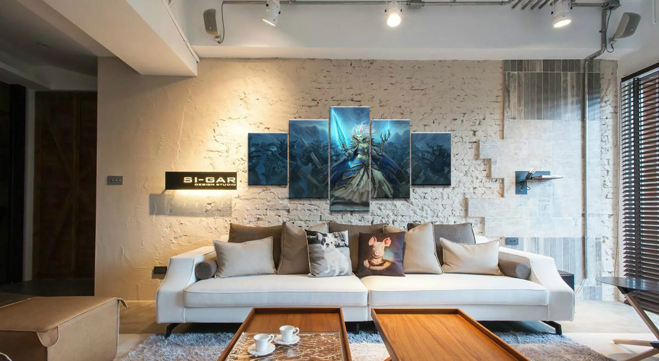  5 Piece Video Game WOW Warcraft DOTA 2 Painting Poster Decorative Mural Art Room Wall Decor Canvas 
