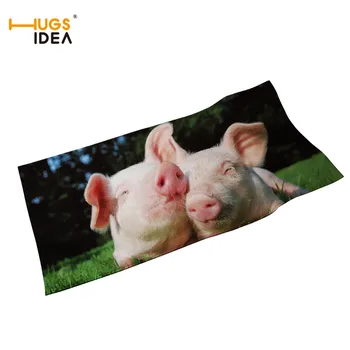 

HUGSIDEA Lovely Animal Pig 3D Print Large Thick Bath Towel Home Textile Microfiber Towel Face/Spa/Sport/Hair Towel Travel Toalla