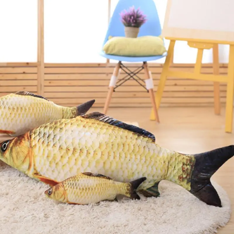 Hoomall забавные игрушки для кошек Яркие 3D рыбий узор Жвачки домашних животных