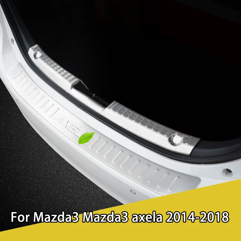 

For Mazda 3 Mazda 3 Axela2014-2018 stainless steel rear door trunk decorative strip door refitting special rear guard plate