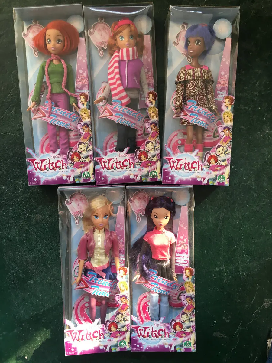 

RARE 5pcs Set of W.I.T.C.H. Trendy Time 32cm Doll Collection Girl Gift