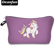 Deanfun Fashion Brand Unicorn Cosmetic Bags New Fashion 3D Printed Women Travel Makeup Case H84