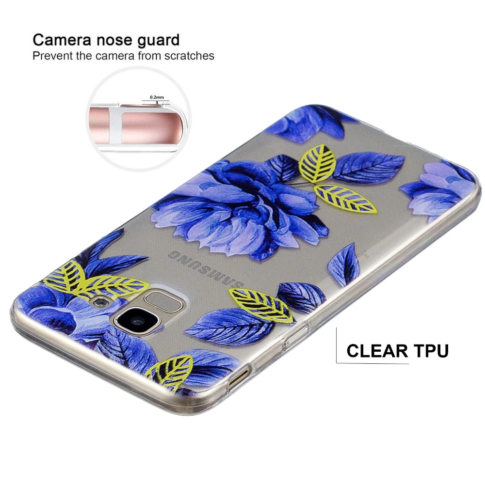 For Samsung J4 Case For Samsung J6 Case 2018 Flower Painted Soft TPU Case Cover For Samsung Galaxy J4 J6 2018 Silicone Soft Case (3)