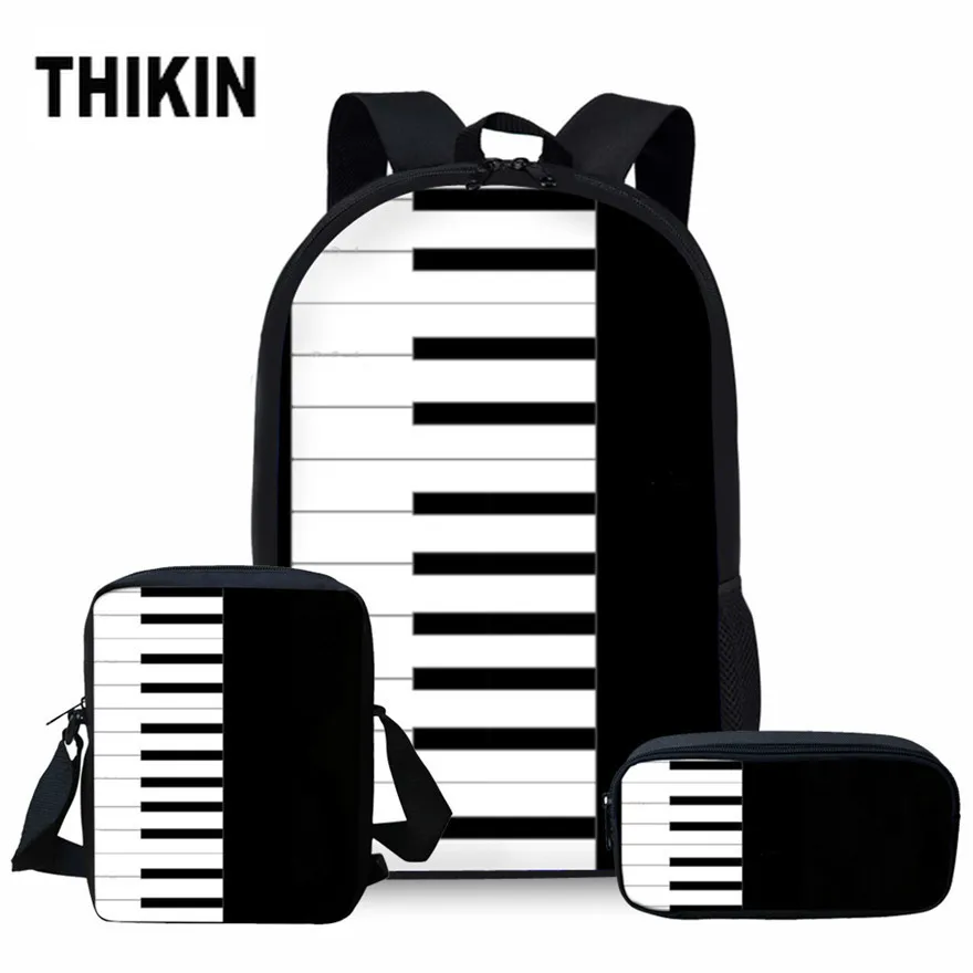 THIKIN Music Note Girls Primary School Bag Teenager Book Bags Children Shoulder Bagpack Piano Printing for Kids | Багаж и сумки
