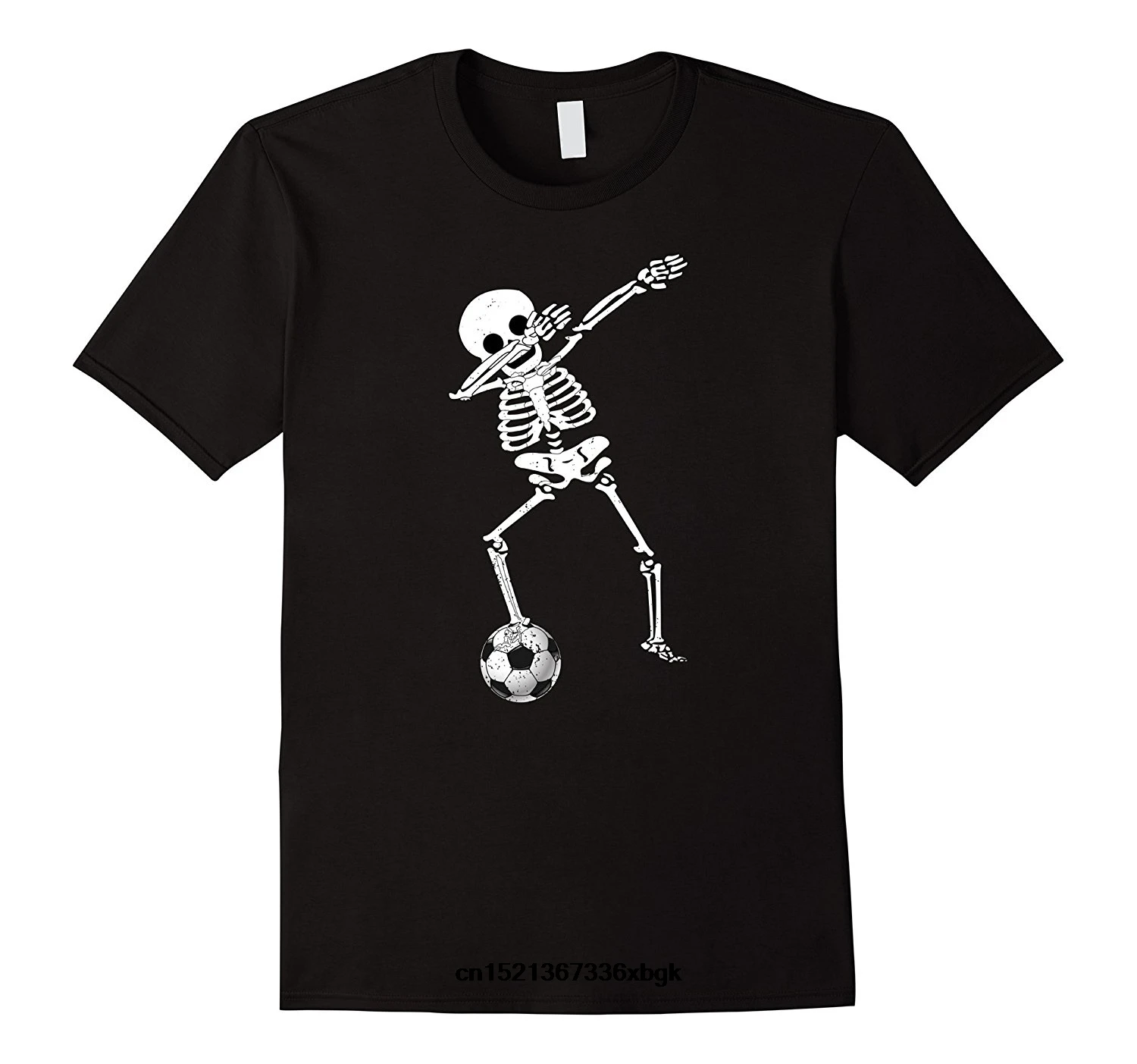 Gildan Halloween Dabbing Skeleton Soccerer Shirt Tee Men T Print Cotton Short Sleeve T-Shirt Plus Size | Мужская одежда