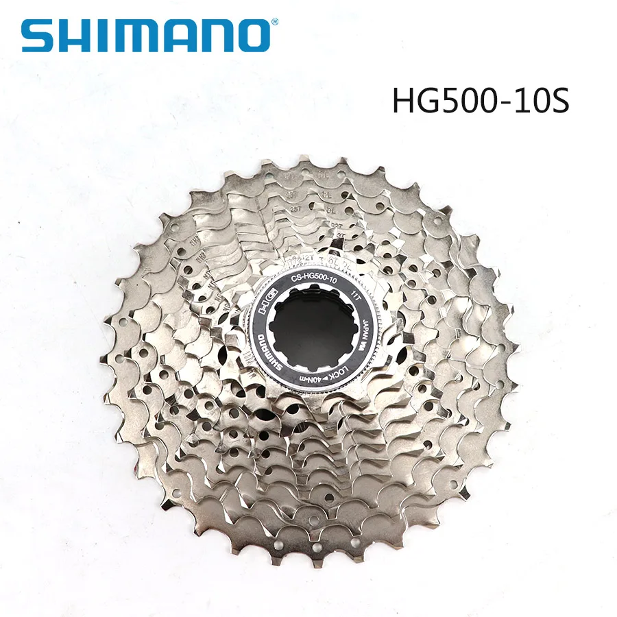 Shimano CS-HG500 rueda libre de 10 velocidades para bicicleta de carretera piñón robusto casete para transmisión de 10 velocidades Shimano CS-HG500 rueda libre de 10 velocidades para bicicleta de carretera piñón robusto casete para transmisión de 10 velocidades