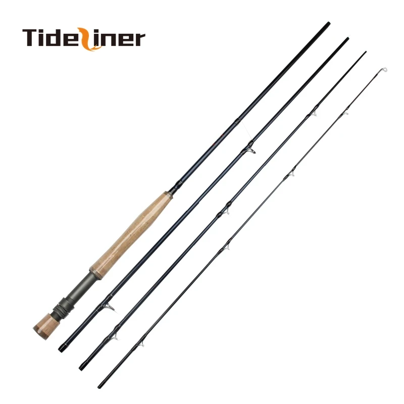 

Fly fishing carbon fiber rod pole 2.74 m 9 ft 5# fly spinning fishing pole rods 99% 4 sections fish fishing tackle vara de pesca