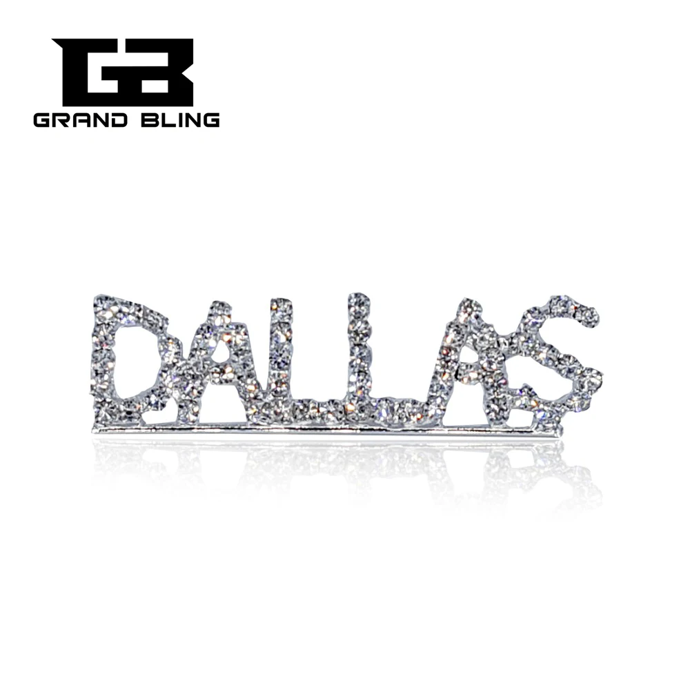 

GRANDBLING USA Theme Gift Rhinestone "DALLAS" State Brooch Pin Jewelry
