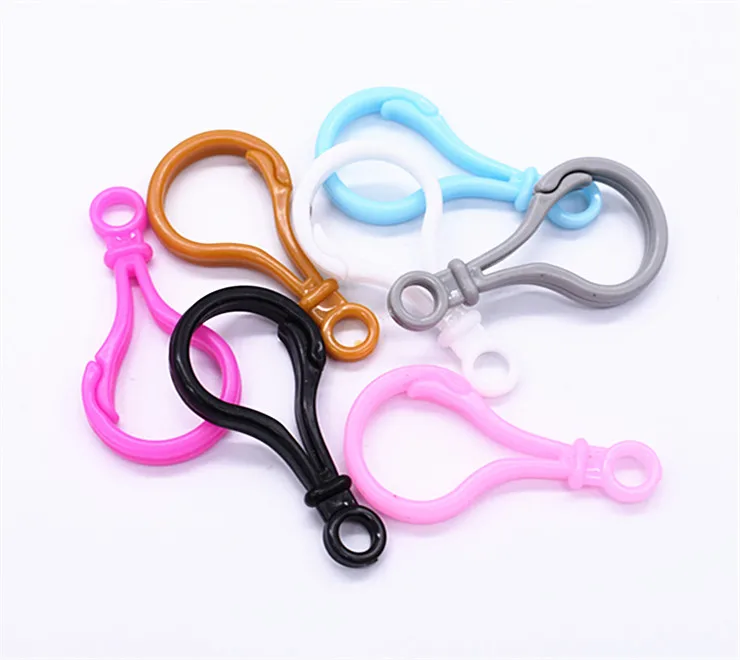 

15pcs/lot 50*25*5.5mm Mixed Candy Colors Acrylic Plastic Key Chain Key Ring DIY Jewelry Accessories