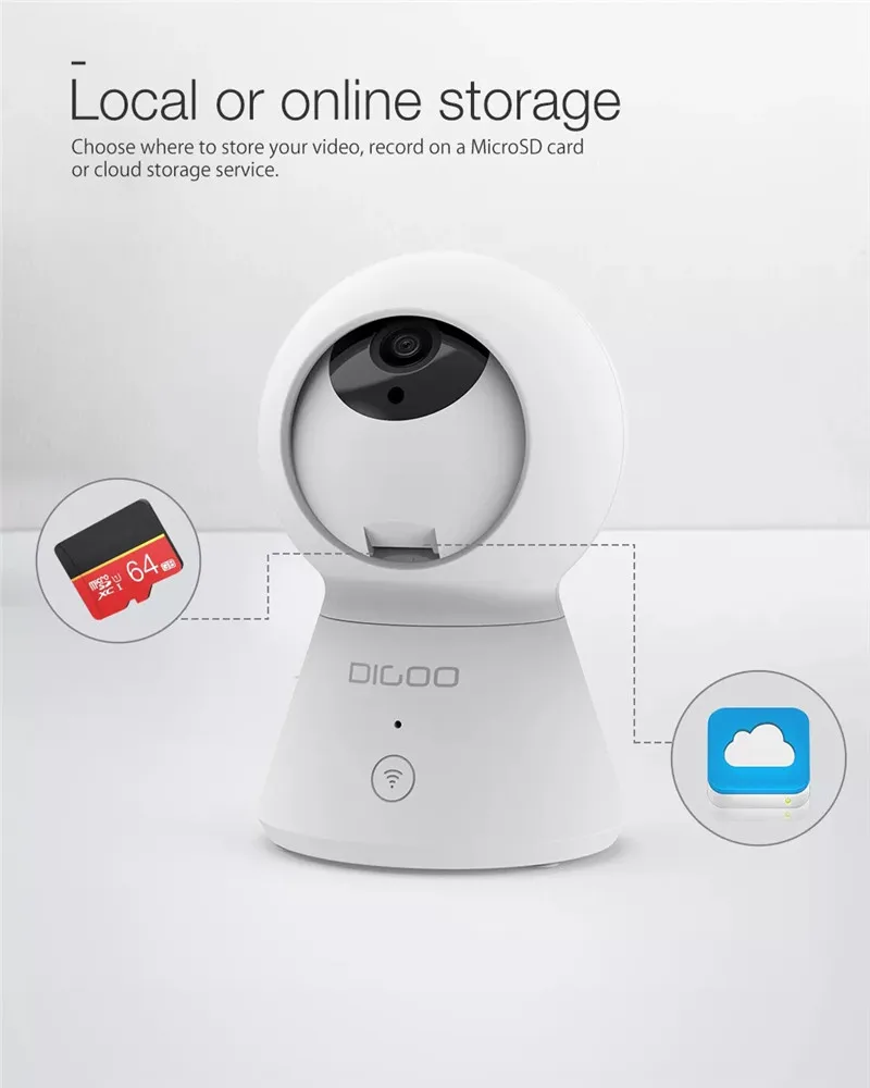 DIGOO DG-K2, 1080 P, PTZ, ip-камера безопасности, TF карта, облачное хранилище, поддержка для умной жизни, приложение Tuya, Alexa, Google, умное Голосовое управление