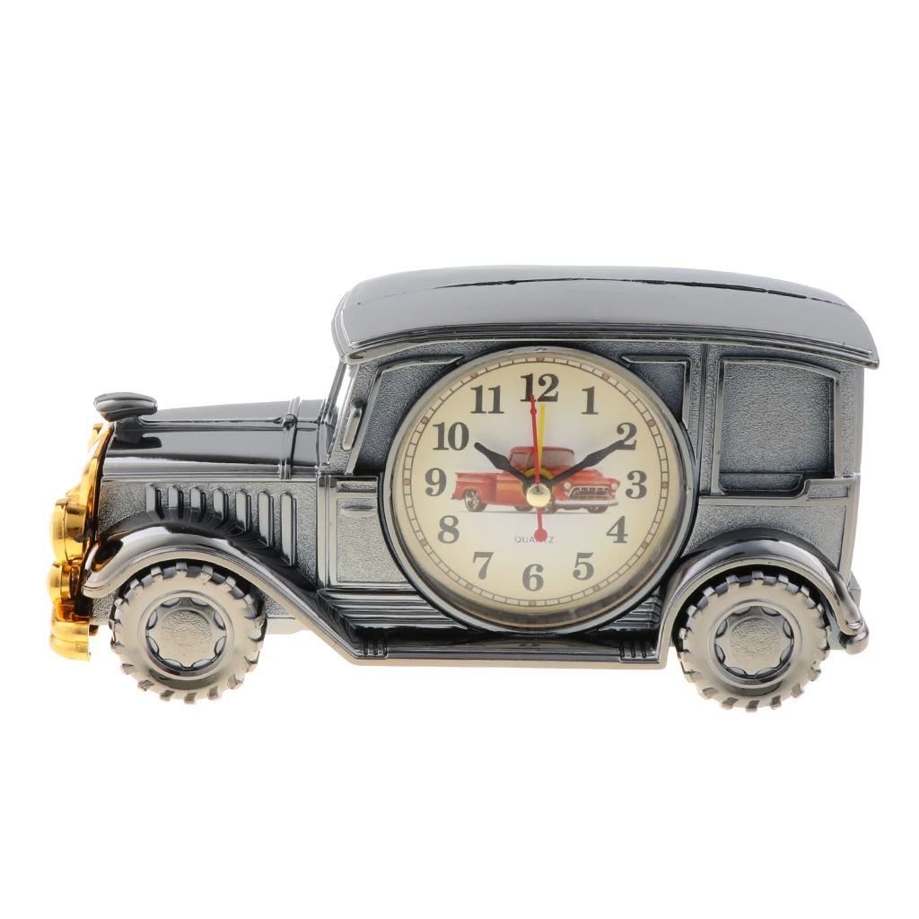 Cute Watch Shape Car Kids Toy Alarm Clocks Desk Table Clocks Educational Clock Toy For Children Decoration For Living Room