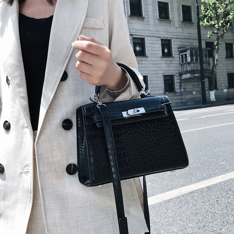

Luxury Crocodile Pattern Ladies Hand Bags Fashion Small Women Bags Designer High Quality PU Leather Crossbody Bags Sac A Main